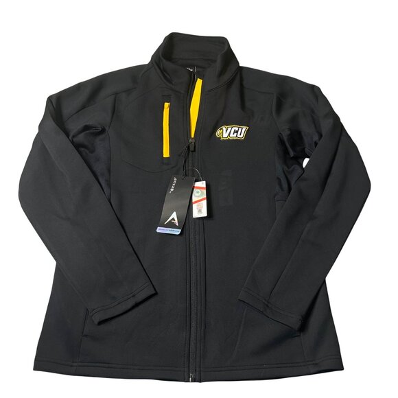 VCU Rams Full Zip Jacket Womens S Black Antigua Virginia Commonwealth University - Picture 1 of 14